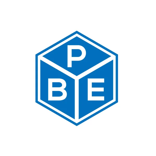 Pbe Logo Design Auf Schwarzem Hintergrund Pbe Kreative Initialen Buchstabe — Stockvektor