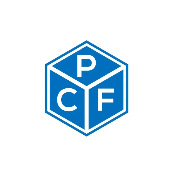 Pcf Letter Logo Design Auf Schwarzem Hintergrund Pcf Kreative Initialen — Stockvektor