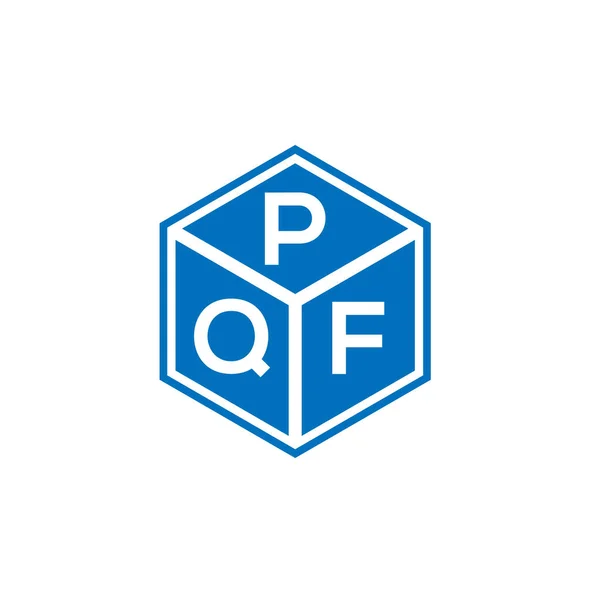 Pqf Schriftzug Logo Design Auf Schwarzem Hintergrund Pqf Kreative Initialen — Stockvektor