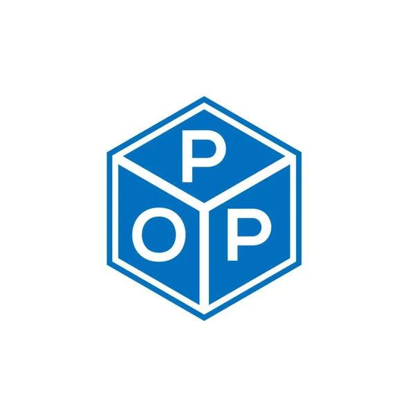 Pop Letter Logo Design Auf Schwarzem Hintergrund Pop Kreative Initialen — Stockvektor