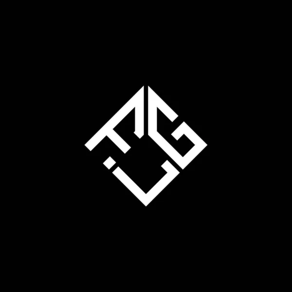 Flg Bokstav Logotyp Design Svart Bakgrund Flg Kreativa Initialer Brev — Stock vektor