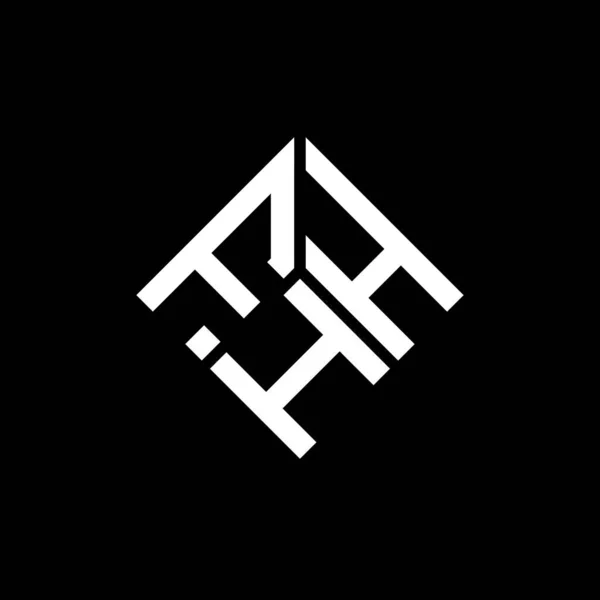 Fhh Letter Logo Ontwerp Zwarte Achtergrond Fhh Creatieve Initialen Letter — Stockvector