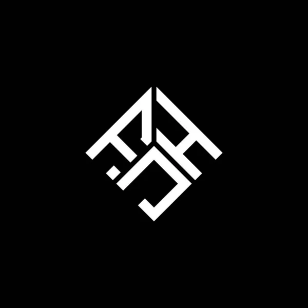 Fjh Дизайн Логотипу Літер Чорному Тлі Fjh Творчі Ініціали Букви — стоковий вектор