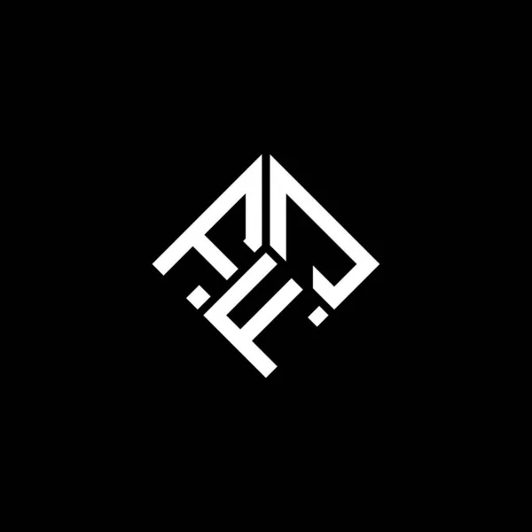 黒を基調としたFfjレターロゴデザイン Ffjクリエイティブイニシャルレターロゴコンセプト Ffjレターデザイン — ストックベクタ