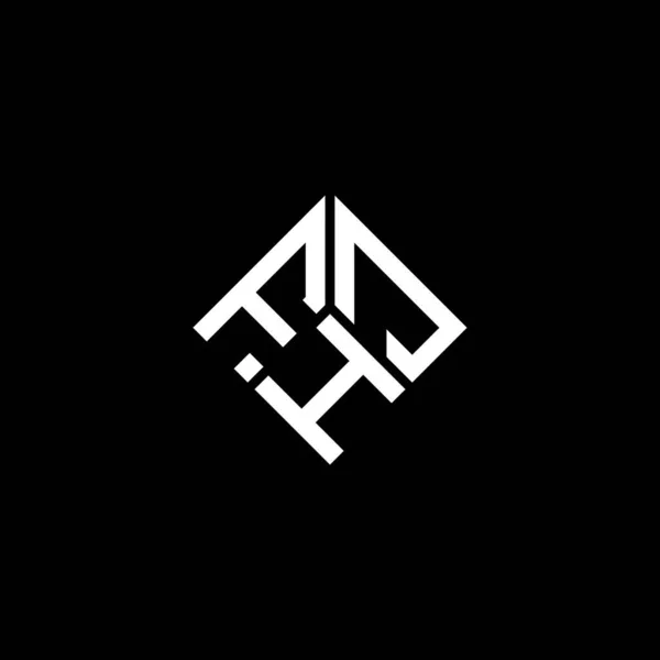 Projekt Logo Litery Fhj Czarnym Tle Fhj Twórcze Inicjały Koncepcja — Wektor stockowy