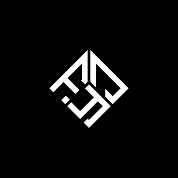 Projekt Logo Litery Fyj Czarnym Tle Fyj Twórcze Inicjały Koncepcja — Wektor stockowy