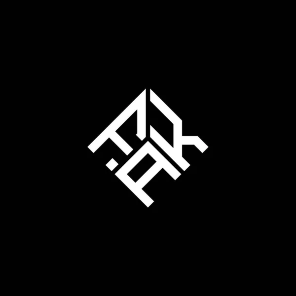Diseño Del Logotipo Letra Fka Sobre Fondo Negro Fka Iniciales — Vector de stock