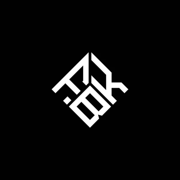 Projekt Logo Litery Fbk Czarnym Tle Fbk Twórcze Inicjały Koncepcja — Wektor stockowy