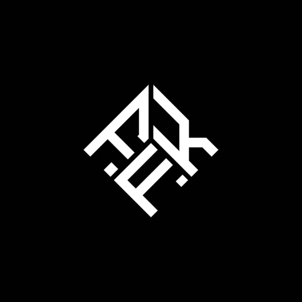 Diseño Del Logotipo Letra Ffk Sobre Fondo Negro Ffk Iniciales — Archivo Imágenes Vectoriales