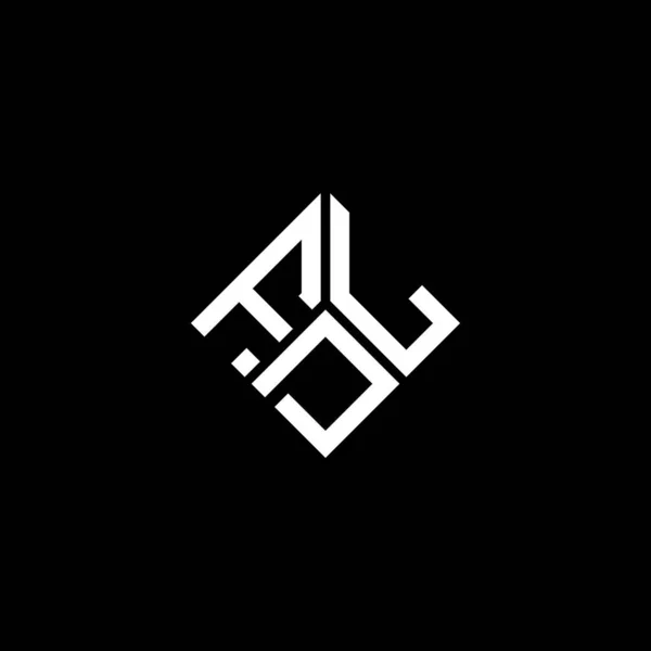 ブラックを基調としたFdl文字ロゴデザイン Fdlクリエイティブイニシャルレターロゴコンセプト Fdl文字デザイン — ストックベクタ