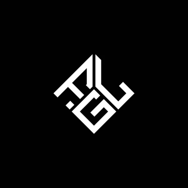 黑色背景上的Fgl字母标识设计 Fgl创意首字母首字母标识概念 Fgl字母设计 — 图库矢量图片