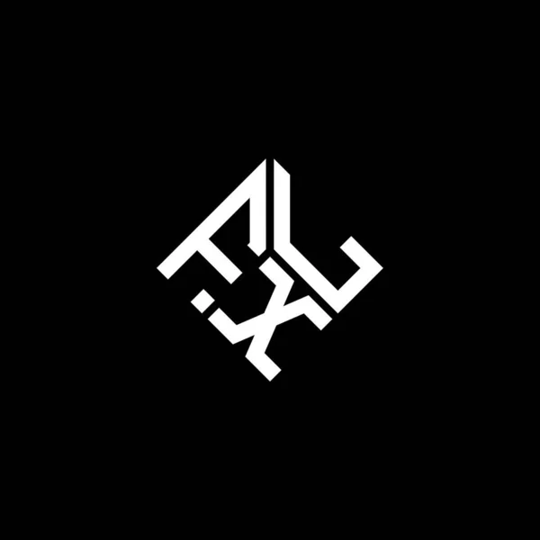 Fxl Lettre Logo Design Sur Fond Noir Fxl Initiales Créatives — Image vectorielle