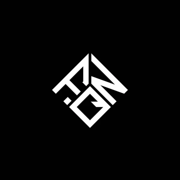 Design Logotipo Letra Fqn Fundo Preto Fqn Iniciais Criativas Conceito — Vetor de Stock