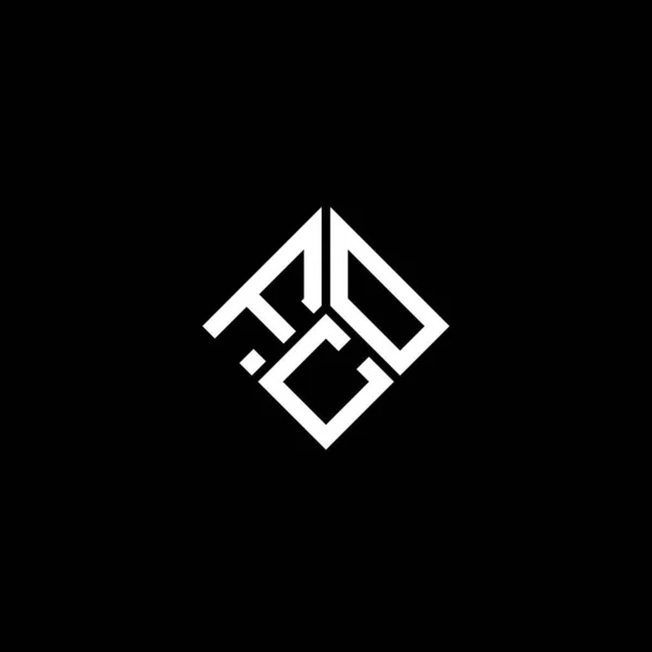 ブラックを基調としたFcoの文字ロゴデザイン Fcoクリエイティブイニシャルレターロゴコンセプト Fco手紙のデザイン — ストックベクタ