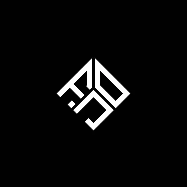 Fjo Letter Logo Design Black Background Fjo Creative Initials Letter — Stock Vector