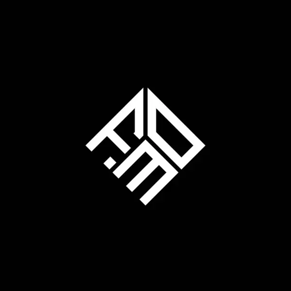 Siyah Arka Planda Fmo Harf Logosu Tasarımı Fmo Yaratıcı Harflerin — Stok Vektör