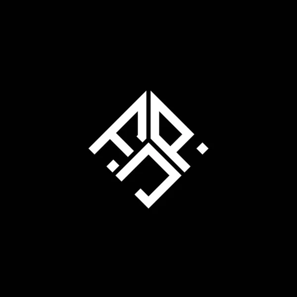 Fjp Lettre Logo Design Sur Fond Noir Fjp Initiales Créatives — Image vectorielle