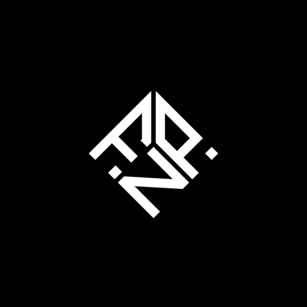 Форма Логотипу Fnp Чорному Тлі Творчі Ініціали Fnp Мають Поняття — стоковий вектор