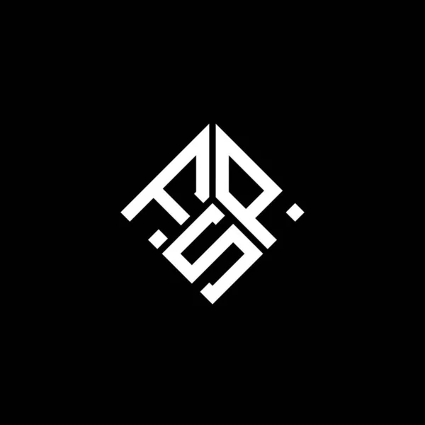 Fsp Letter Logo Design Black Background Fsp Creative Initials Letter — Stock Vector