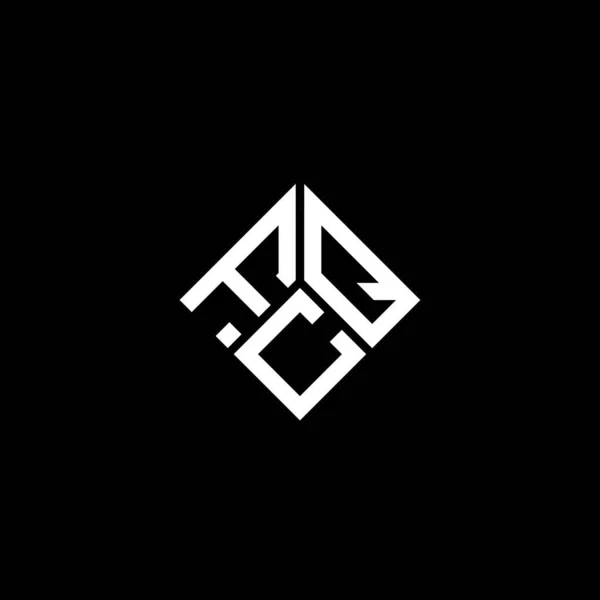 Diseño Del Logotipo Letra Fcq Sobre Fondo Negro Fcq Iniciales — Vector de stock