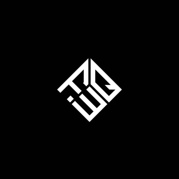Дизайн Логотипа Буквы Fwq Черном Фоне Концепция Логотипа Инициалами Fwq — стоковый вектор