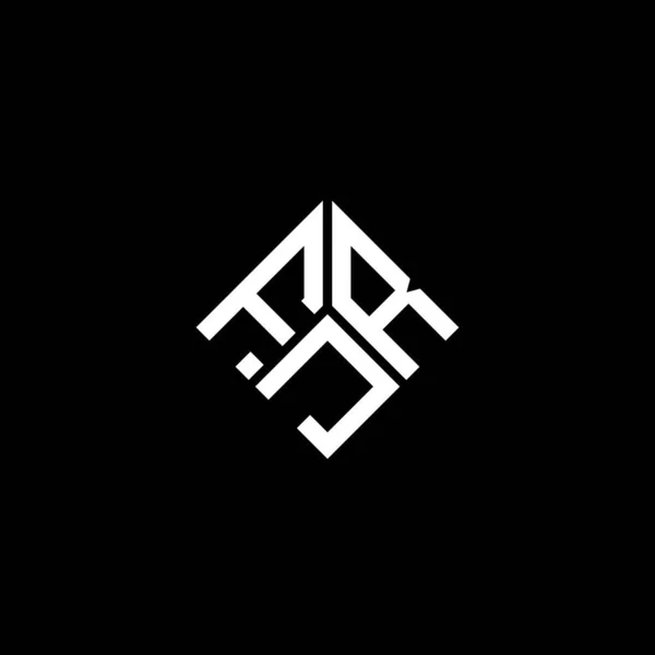 Fjr Lettre Logo Design Sur Fond Noir Fjr Initiales Créatives — Image vectorielle