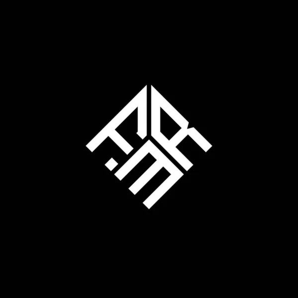Logo Lettera Fmr Sfondo Nero Logo Della Lettera Sigle Creative — Vettoriale Stock