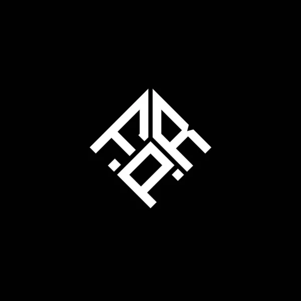 Fpr Brief Logo Design Auf Schwarzem Hintergrund Fpr Kreative Initialen — Stockvektor