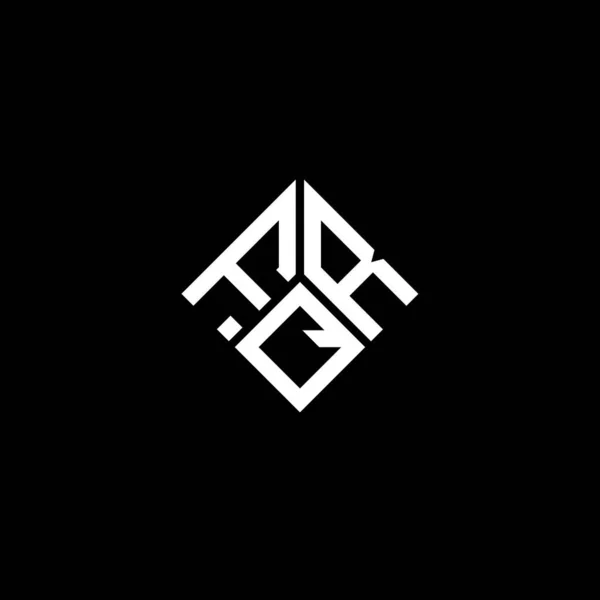 Diseño Del Logo Fqr Letter Sobre Fondo Negro Fqr Iniciales — Vector de stock