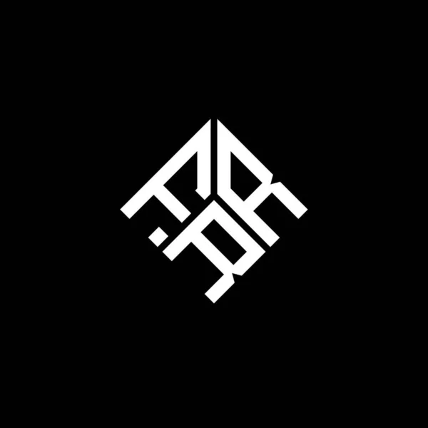 Design Logotipo Carta Frr Fundo Preto Frr Iniciais Criativas Conceito — Vetor de Stock