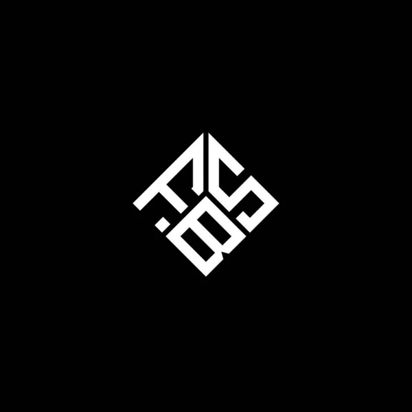 Fbs Brev Logotyp Design Svart Bakgrund Fbs Kreativa Initialer Brev — Stock vektor