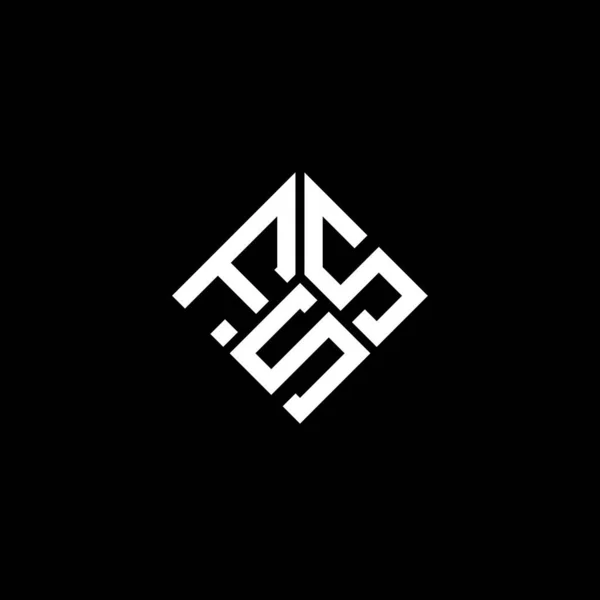 Diseño Del Logotipo Letra Fss Sobre Fondo Negro Fss Iniciales — Archivo Imágenes Vectoriales