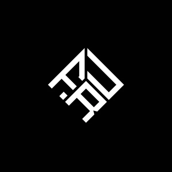 Fru在黑色背景上的字母标识设计 Fru创意首字母首字母标识概念 Fru字母设计 — 图库矢量图片