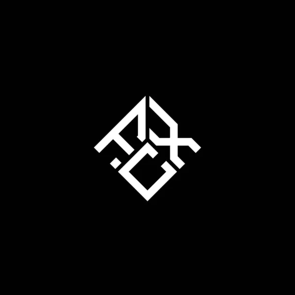Diseño Del Logotipo Letra Fcx Sobre Fondo Negro Fcx Iniciales — Archivo Imágenes Vectoriales