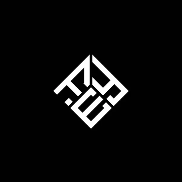 Diseño Del Logotipo Letra Fey Sobre Fondo Negro Fey Iniciales — Vector de stock