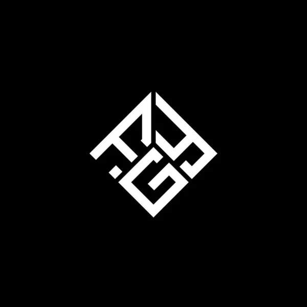 Siyah Arka Planda Fgy Harf Logosu Tasarımı Fgy Yaratıcı Harflerin — Stok Vektör