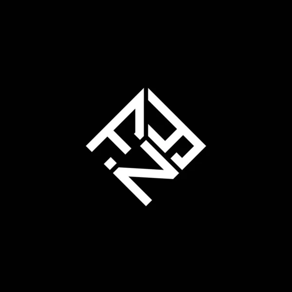 Fny Letter Logo Design Black Background Fny Creative Initials Letter — Stock Vector