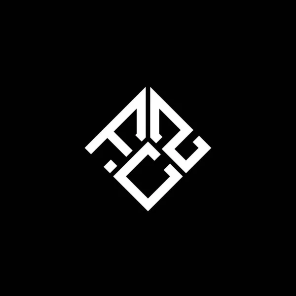 Fcz Letter Logo Design Auf Schwarzem Hintergrund Fcz Kreative Initialen — Stockvektor