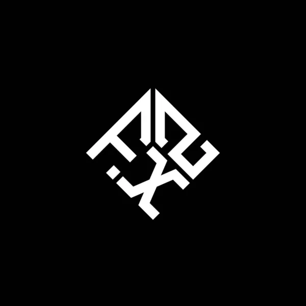 Diseño Del Logotipo Letra Fxz Sobre Fondo Negro Fxz Iniciales — Vector de stock