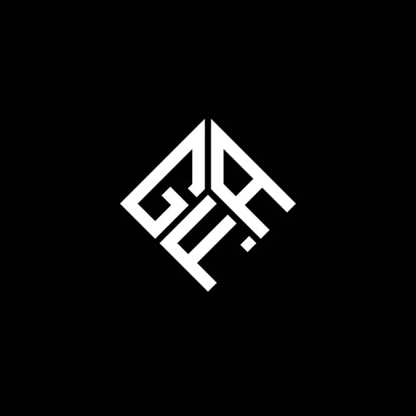 Gfa Lettre Logo Design Sur Fond Noir Gfa Initiales Créatives — Image vectorielle