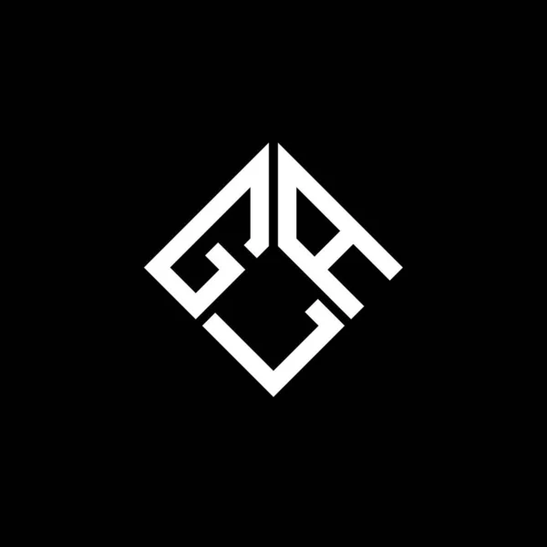 Gla Lettre Logo Design Sur Fond Noir Gla Initiales Créatives — Image vectorielle