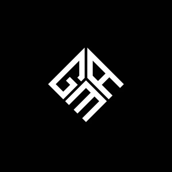 Gma Letter Logo Design Black Background Gma Creative Initials Letter — Stock Vector
