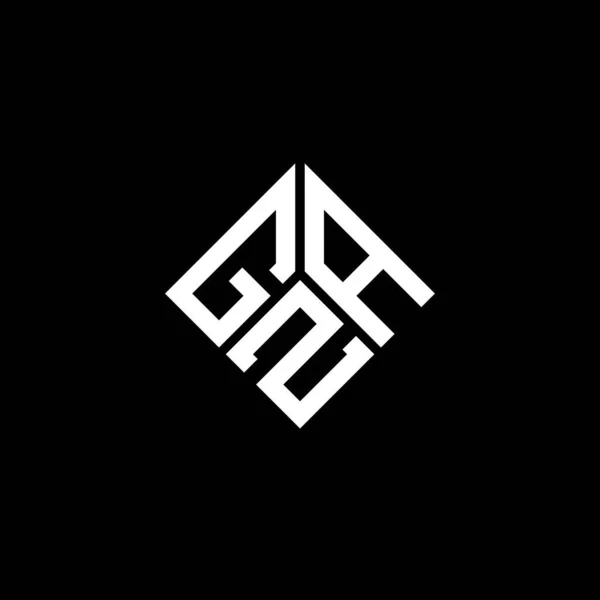 Gza Design Logotipo Carta Fundo Preto Gza Criativa Iniciais Conceito —  Vetores de Stock
