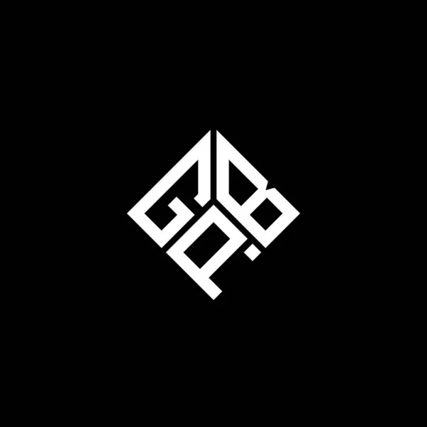 Σχεδιασμός Λογότυπου Γραμμάτων Gpb Μαύρο Φόντο Gpb Δημιουργικά Αρχικά Γράμματα — Διανυσματικό Αρχείο