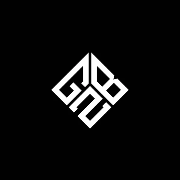Gzb Letter Logo Design Black Background Gzb Creative Initials Letter — Stock Vector
