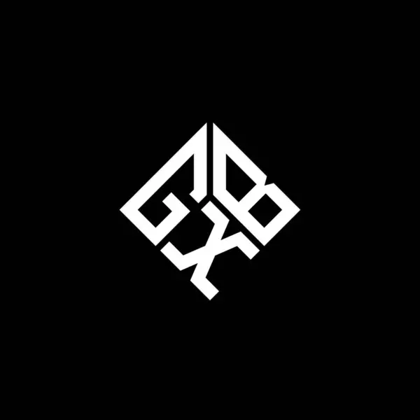 Logo Desain Huruf Gxb Pada Latar Belakang Hitam Inisial Kreatif - Stok Vektor