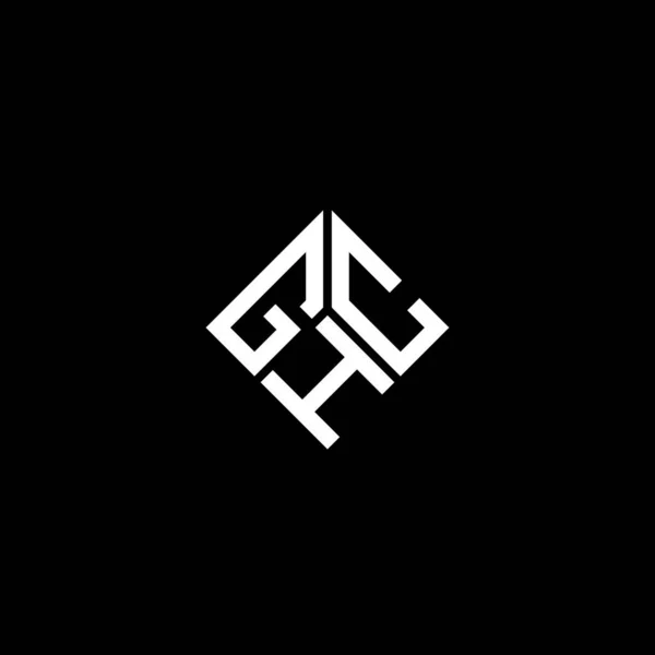 Ghc Lettre Logo Design Sur Fond Noir Ghc Initiales Créatives — Image vectorielle