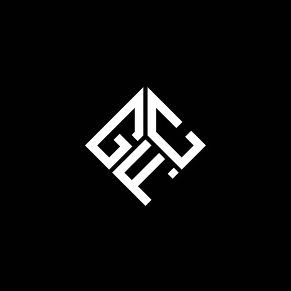 Gfc Bokstav Logotyp Design Svart Bakgrund Gfc Kreativa Initialer Brev — Stock vektor