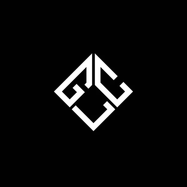 Glc Brev Logotyp Design Svart Bakgrund Glc Kreativa Initialer Brev — Stock vektor