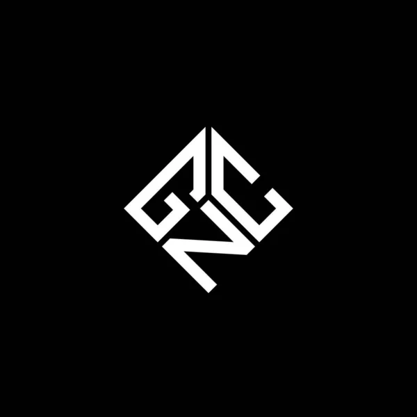 Gnc Letter Logo Design Auf Schwarzem Hintergrund Gnc Kreative Initialen — Stockvektor